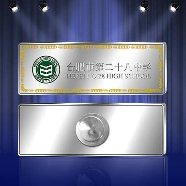 合肥市第二十八中學(xué)長方形校徽